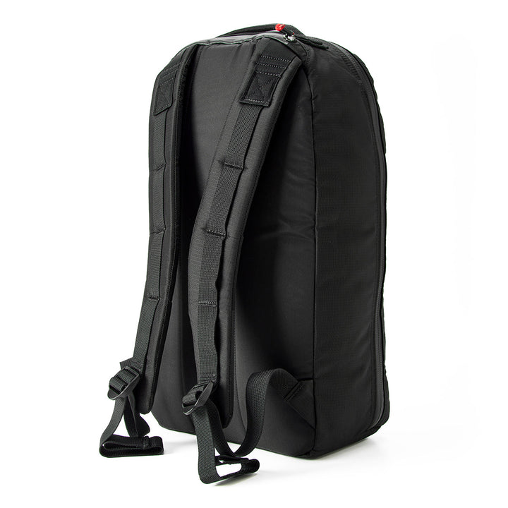 The Bullet Ruck - Ripstop ROBIC® by Michael Easter, made from lightweight 420D ROBIC® Ripstop Nylon, features padded straps and a sleek, minimalist design seen from the back.