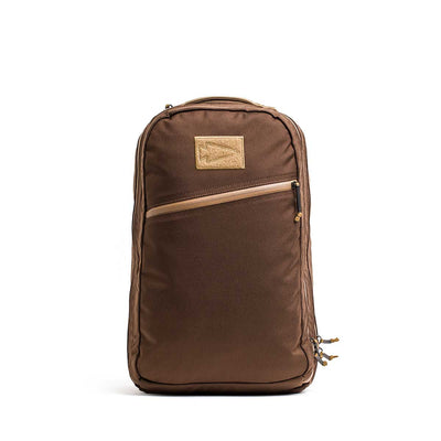 The Bullet Ruck - Ballistic Nylon Cordura - 18L features a front diagonal zipper pocket, tan upper patch, bombproof laptop compartment, and is backed by the Scars Lifetime Guarantee. Shown on a white background.