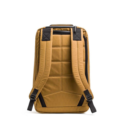 The GR2 X-PAC backpack, shown from the back, features padded shoulder straps, a quilted back panel, and waterproof AquaGuard zippers for enhanced protection.