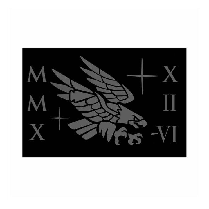 The Patch - GORUCK TRIBE - 2022 features a stylized eagle with outstretched wings, Roman numerals, and stars on a black background, capturing the spirit cherished by rucking enthusiasts.